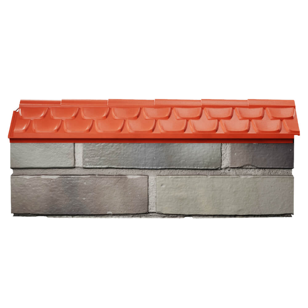 Парапет Zking Эльбрус Красный с посадкой на 0.5 кирпича (130мм) в Химках фото