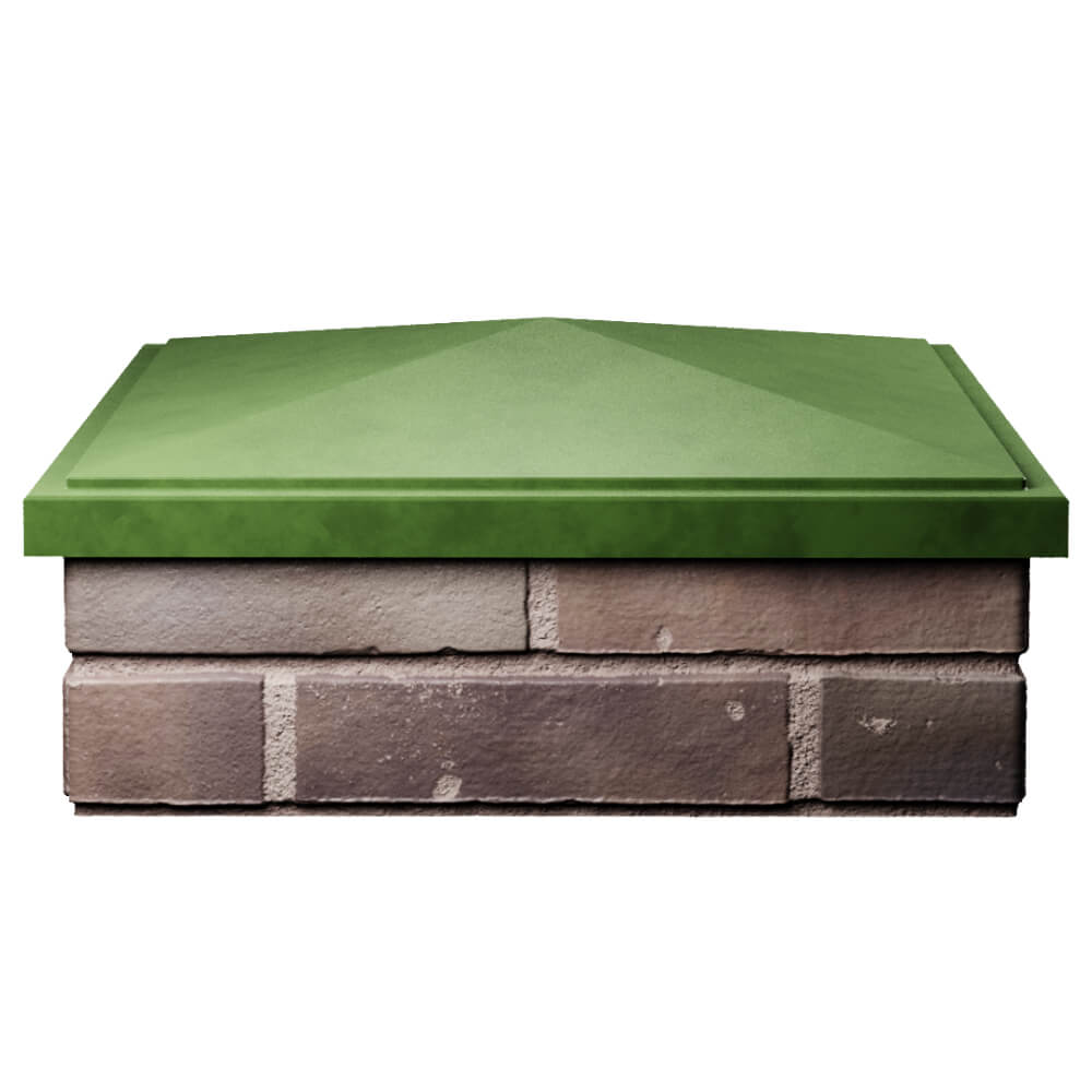 Колпак Zking БонаМоно Зеленый на столб 2х2 кирпича (515х515, 530х530мм) Химки фото