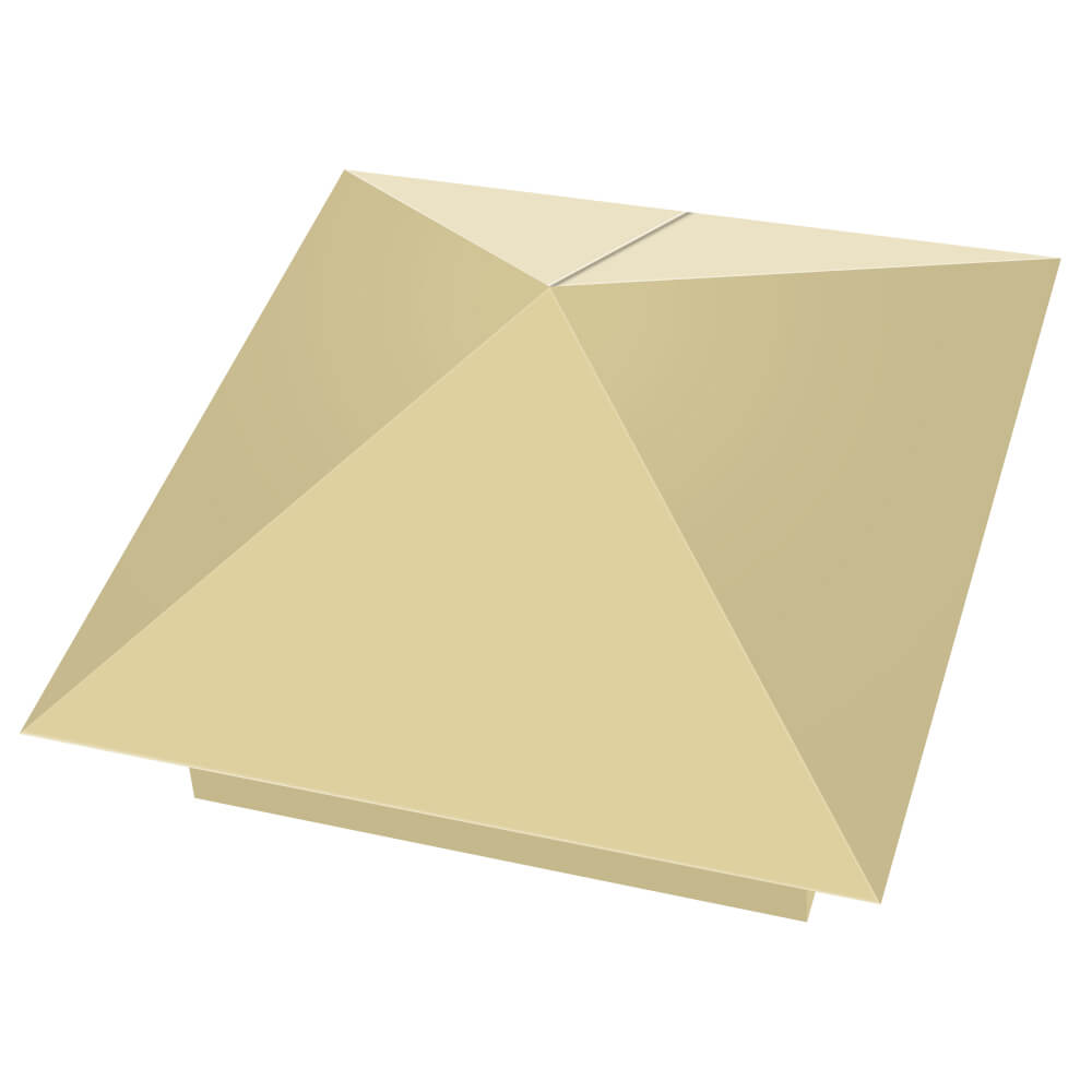 Колпак металлический 400х400мм RAL1014 Бежевый заборный Химки фото