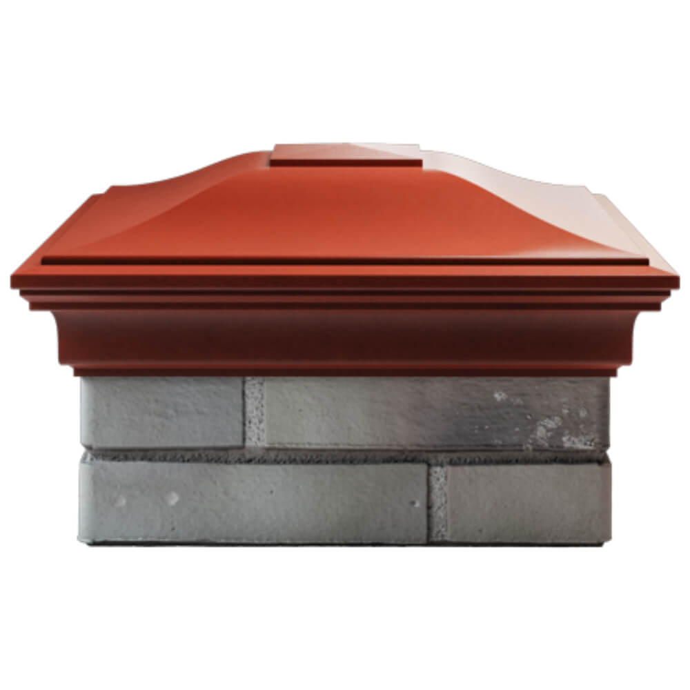 Колпак Zking Монблан Красный на столб 1.5х1.5 кирпича (385х385мм) Химки фото