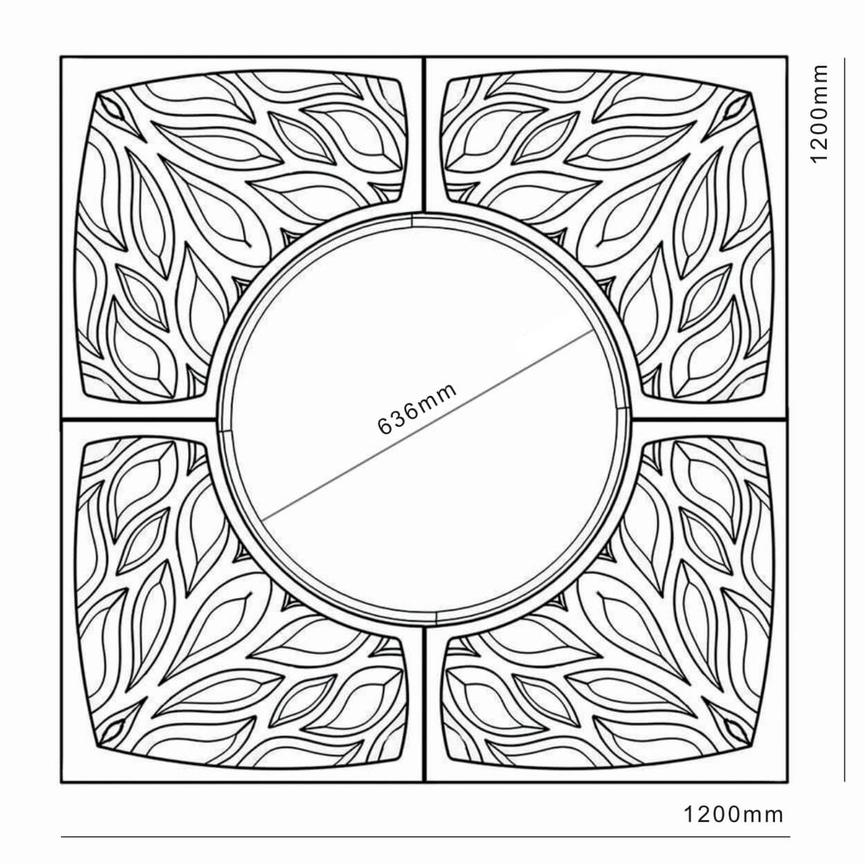 Приствольная решетка для дерева ZKING CRUST 1.2х1.2м Черная в Химках фото