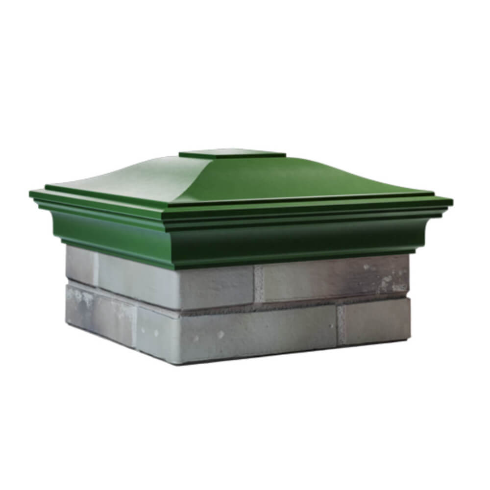 Колпак Zking Монблан Зеленый на столб 1.5х1.5 еврокирпича 0.7НФ (355х355мм) в Химках фото