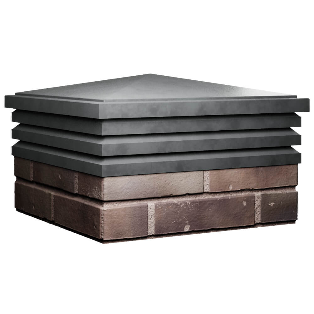 Колпак Zking Бона ХайТек Серый на столб 2х2 кирпича (513х513мм) в Химках фото