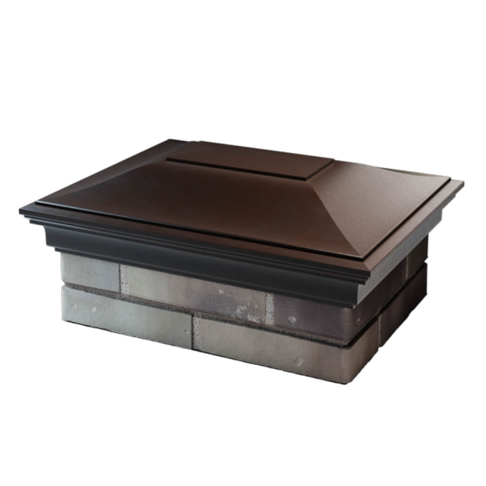 Колпак Zking Монблан Коричневый на столб 2х1.5 кирпича (515х385мм) в Химках фото