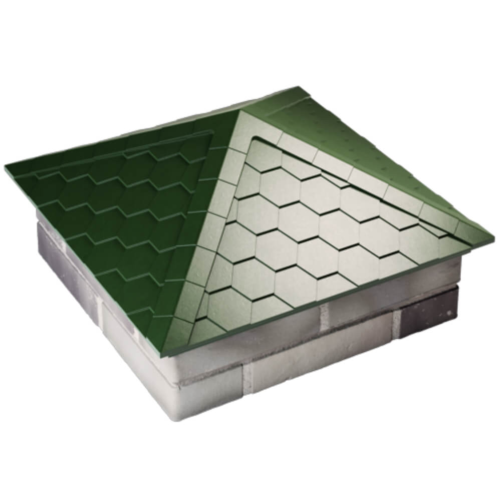 Колпак Zking Эверест Зеленый на столб 2х2 кирпича (535х535мм) Химки фото