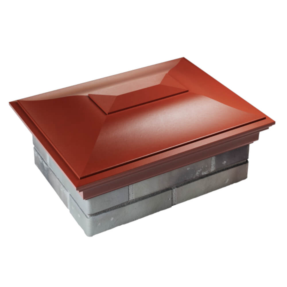 Колпак Zking Монблан Красный на столб 2х1.5 кирпича (515х385мм) Химки фото