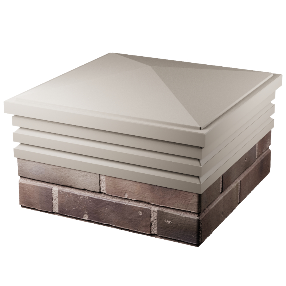 Колпак Zking Бона ХайТек Бежевый на столб 2х2 кирпича (513х513мм) в Химках фото