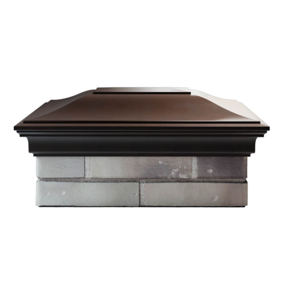 Колпак Zking Монблан Коричневый на столб 2х1.5 кирпича (515х385мм) в Химках фото