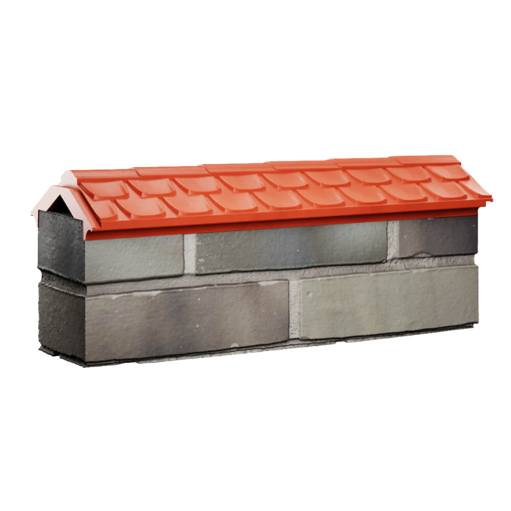Парапет Zking Эльбрус Красный с посадкой на 0.5 кирпича (130мм) Химки фото