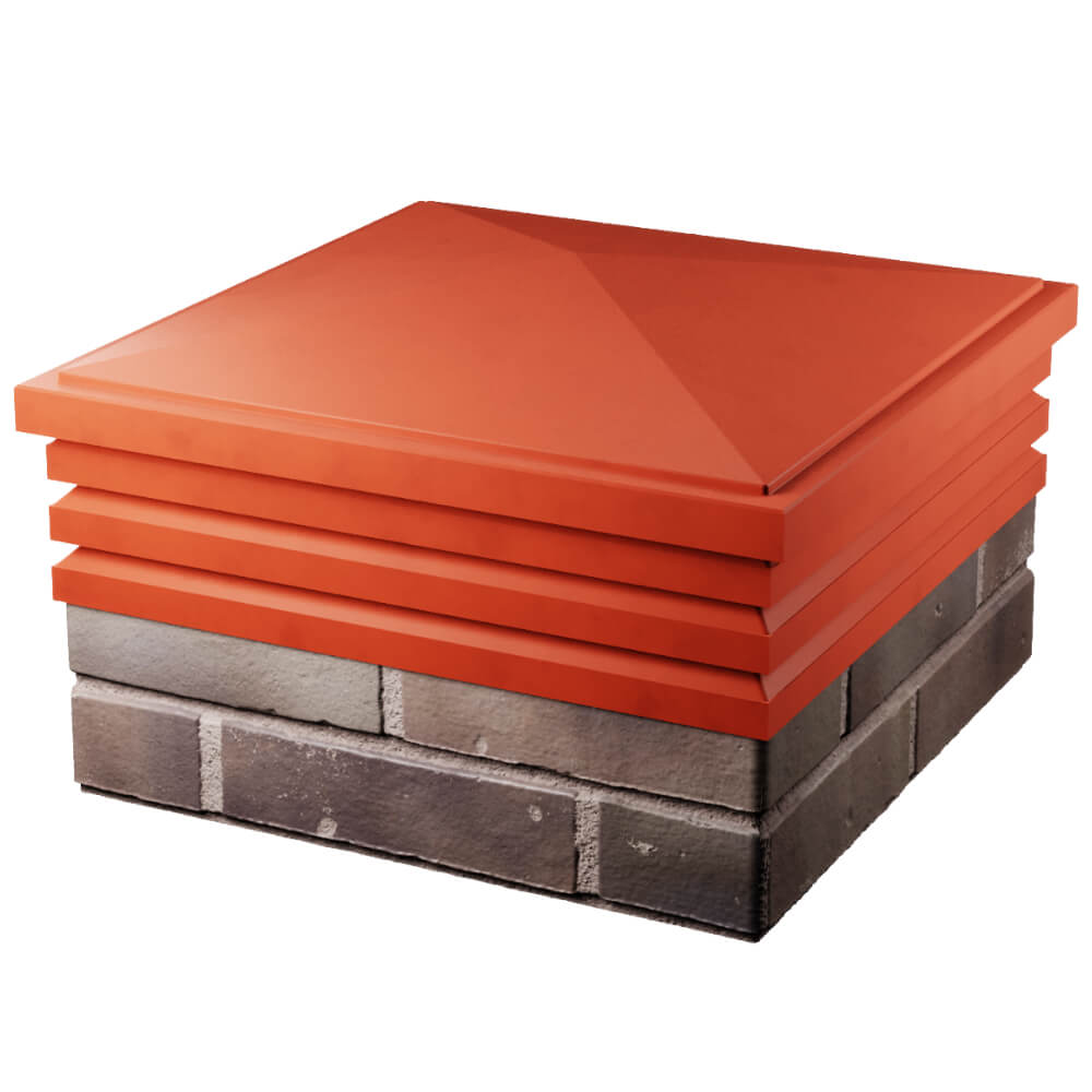 Колпак Zking Бона ХайТек Красный на столб 2х2 кирпича (513х513мм) в Химках фото