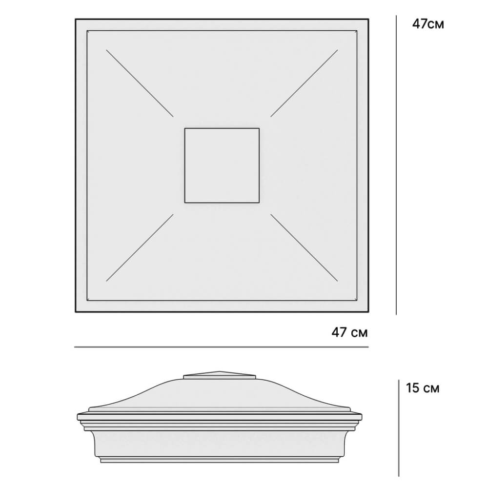 Колпак Zking Монблан Коричневый на столб 1.5х1.5 кирпича (385х385мм) в Химках фото