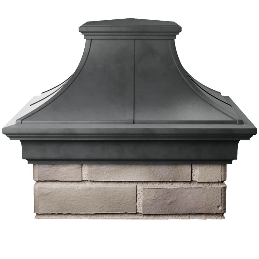 Колпак Zking Монблан Премиум Серый на столб 1.5х1.5 кирпича (385х385мм) Химки фото