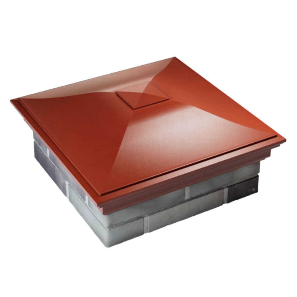 Колпак Zking Монблан Красный на столб 2х2 кирпича (515х515мм) Химки фото