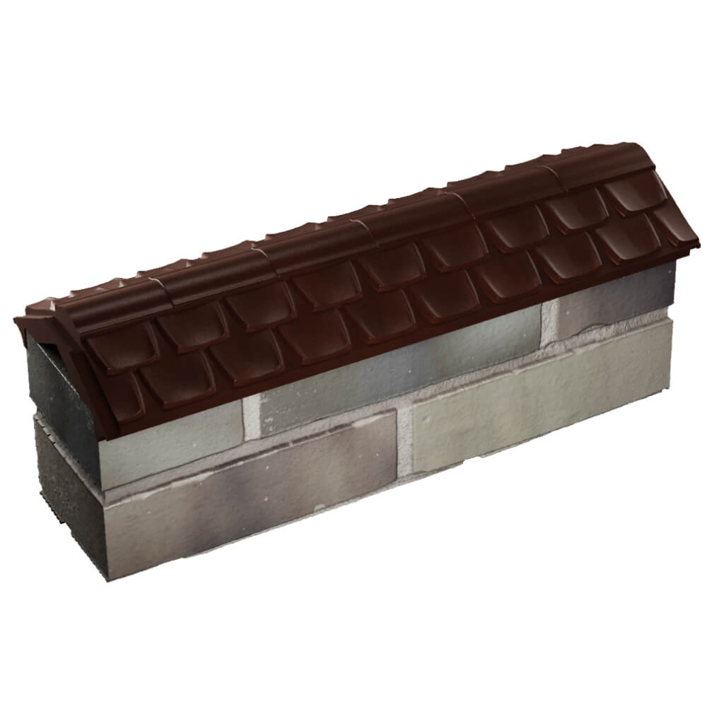 Парапет Zking Эльбрус Коричневый с посадкой на 0.5 кирпича (130мм) в Химках фото