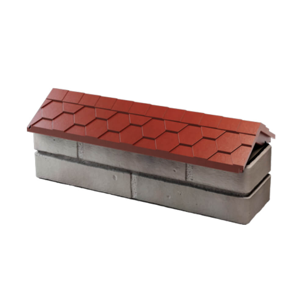 Парапет Zking Эверест Красный с посадкой на 0.5 кирпича (130мм) в Химках фото