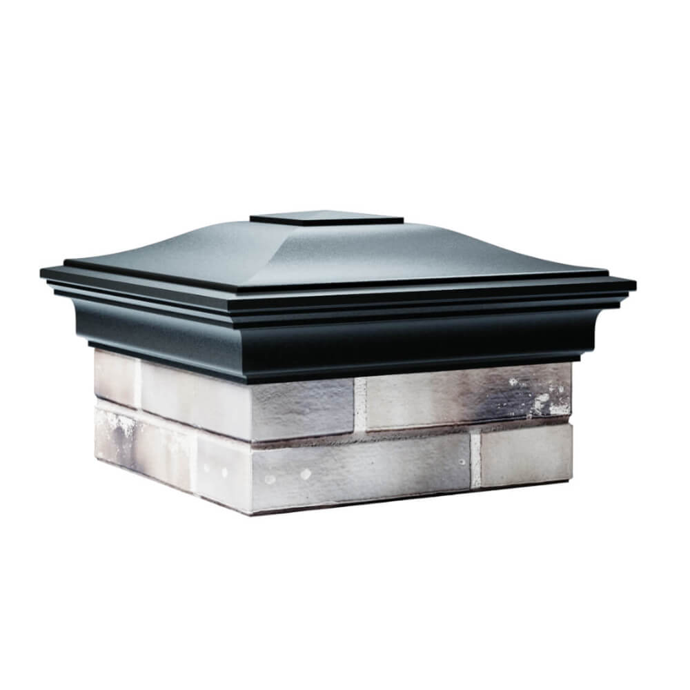 Колпак Zking Монблан Черный на столб 1.5х1.5 еврокирпича 0.7НФ (355х355мм) в Химках фото