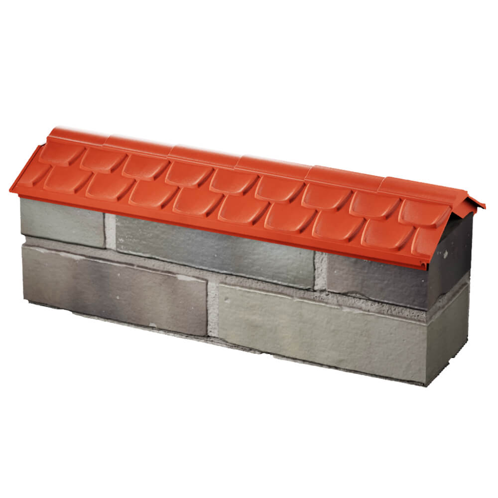 Парапет Zking Эльбрус Красный с посадкой на 0.5 кирпича (130мм) в Химках фото