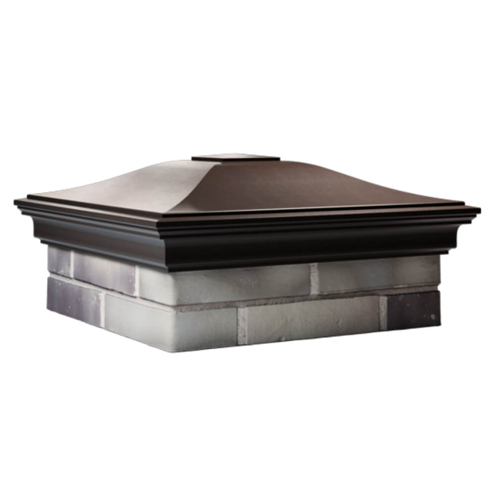 Колпак Zking Монблан Коричневый на столб 2х2 кирпича (515х515мм) в Химках фото