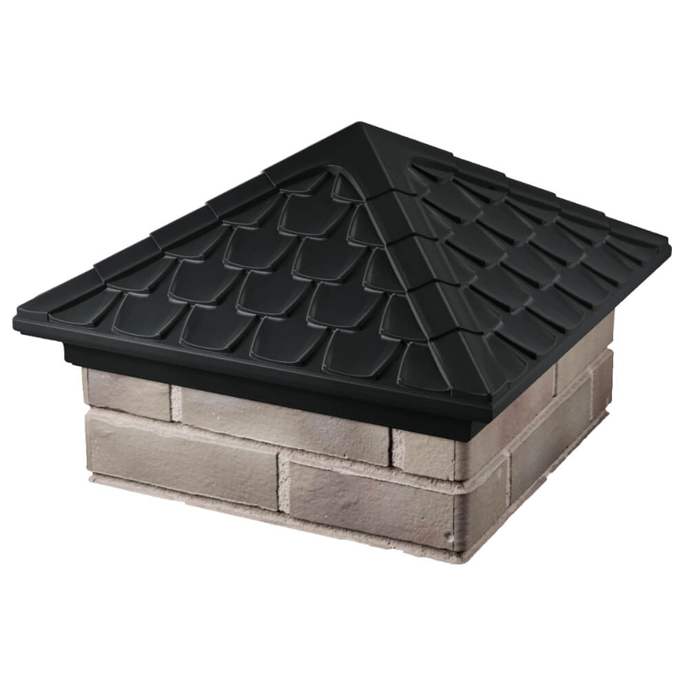 Колпак Zking Эльбрус Черный на столб 1.5х1.5 кирпича (385х385мм) в Химках фото