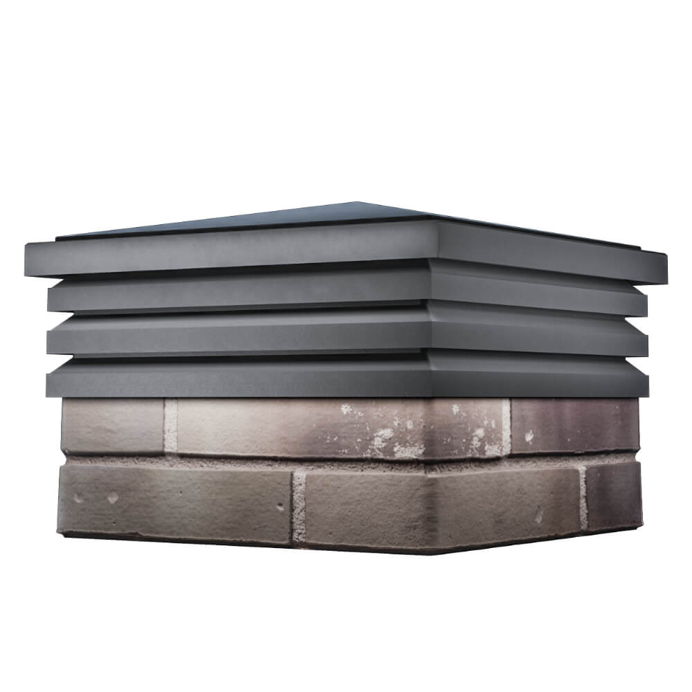 Колпак Zking Бона ХайТек Серый на столб 1.5х1.5 кирпича (385х385мм) в Химках фото