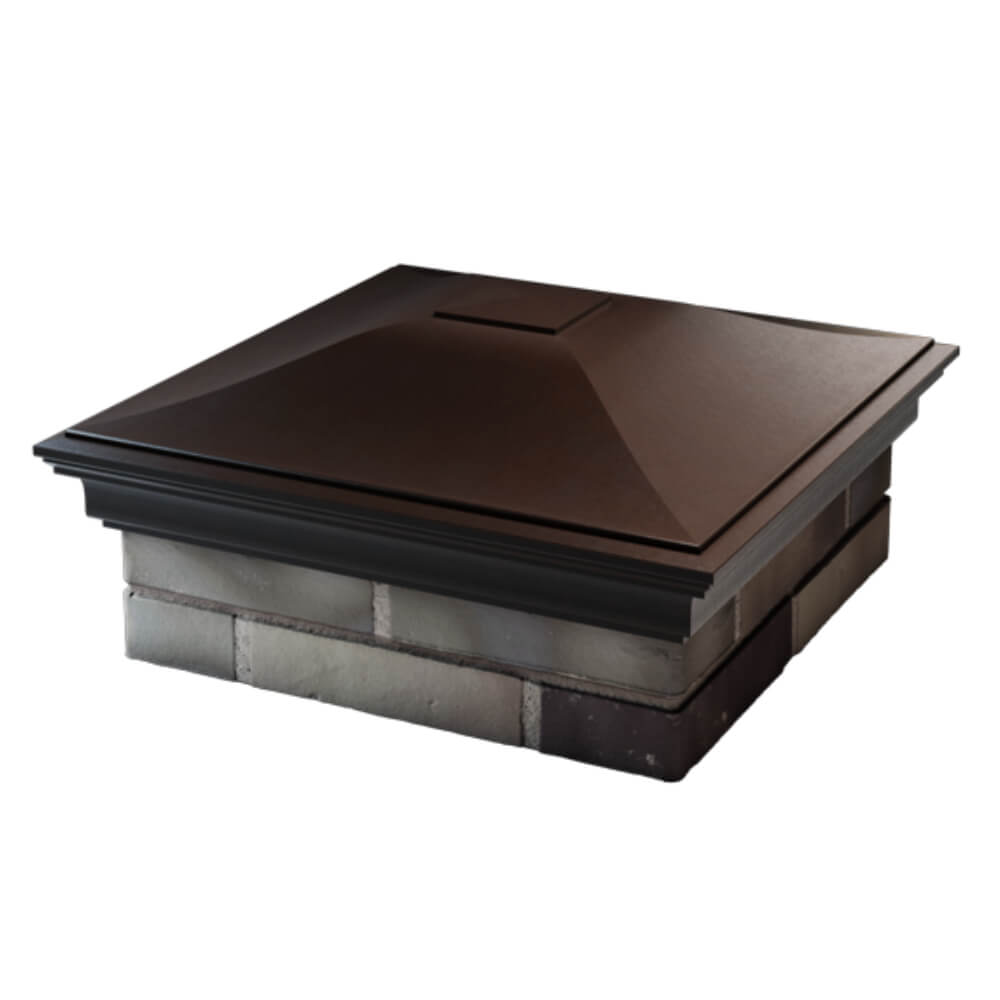 Колпак Zking Монблан Коричневый на столб 2х2 кирпича (515х515мм) в Химках фото