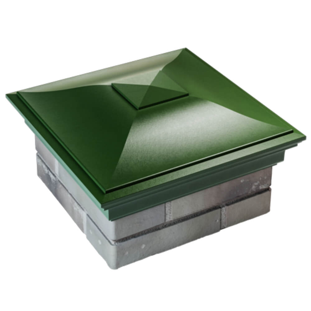 Колпак Zking Монблан Зеленый на столб 1.5х1.5 кирпича (385х385мм) в Химках фото