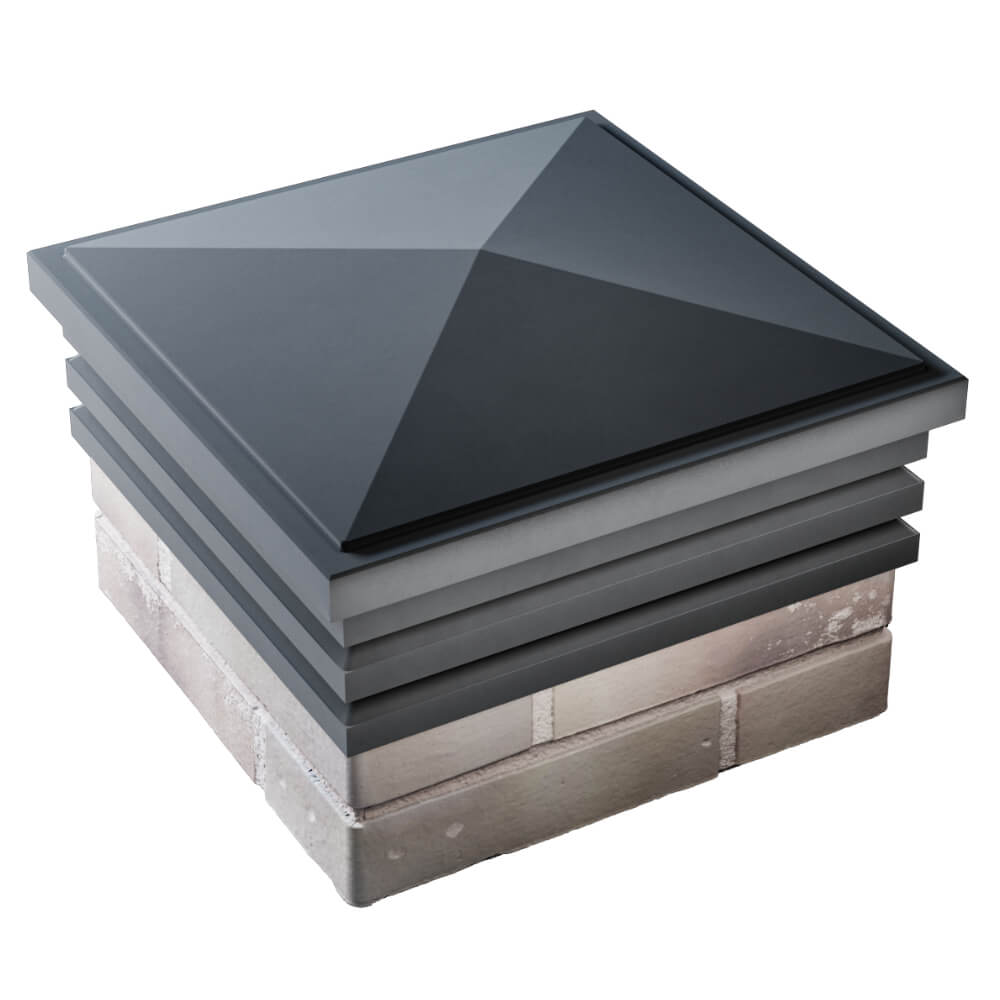 Колпак Zking Бона ХайТек Серый на столб 1.5х1.5 кирпича (385х385мм) в Химках фото