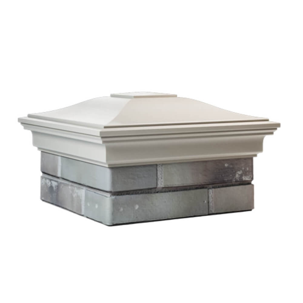 Колпак Zking Монблан Бежевый на столб 1.5х1.5 еврокирпича 0.7НФ (355х355мм) в Химках фото