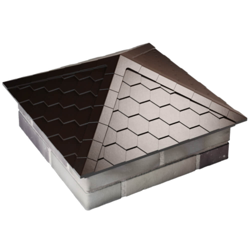 Колпак Zking Эверест Коричневый на столб 2х2 кирпича (535х535мм) Химки фото