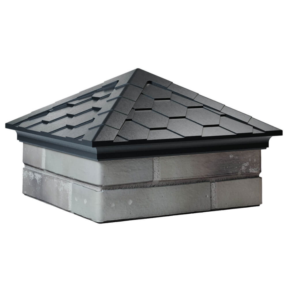 Колпак Zking Эверест Черный на столб 1.5х1.5 кирпича (390х390мм) в Химках фото