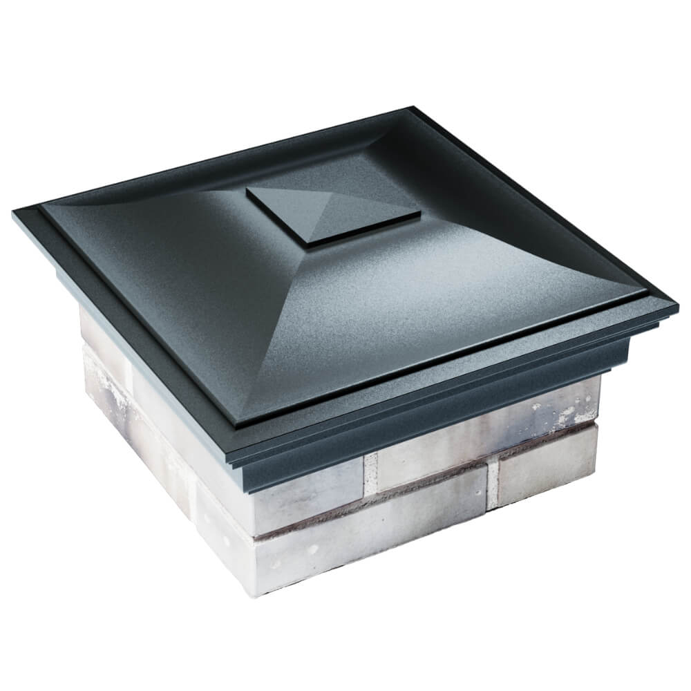 Колпак Zking Монблан Черный на столб 1.5х1.5 кирпича (385х385мм) в Химках фото