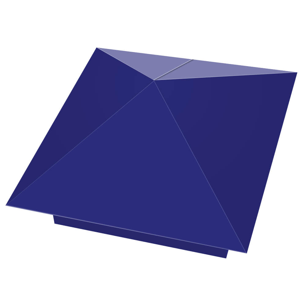 Колпак металлический 400х400мм RAL5002 Синий Ультрамарин заборный Химки фото