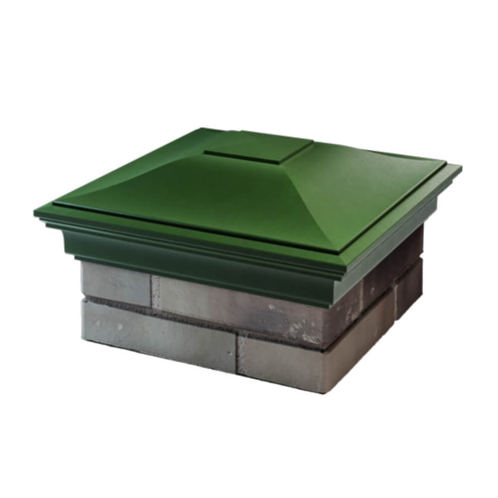 Колпак Zking Монблан Зеленый на столб 1.5х1.5 еврокирпича 0.7НФ (355х355мм) в Химках фото