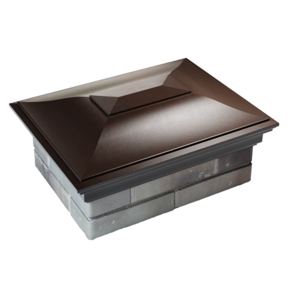 Колпак Zking Монблан Коричневый на столб 2х1.5 кирпича (515х385мм) Химки фото