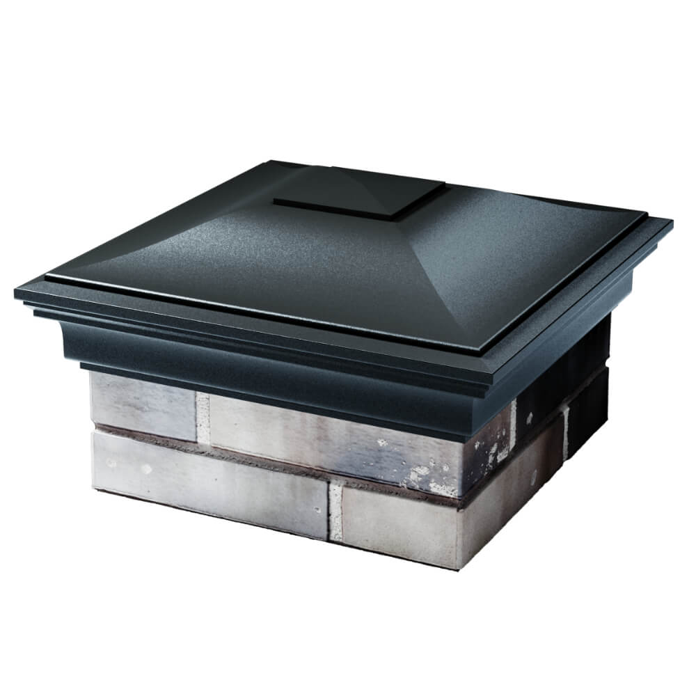 Колпак Zking Монблан Черный на столб 1.5х1.5 кирпича (385х385мм) в Химках фото