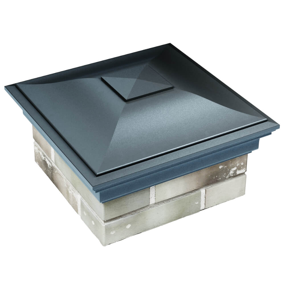 Колпак Zking Монблан Серый на столб 1.5х1.5 кирпича (385х385мм) в Химках фото