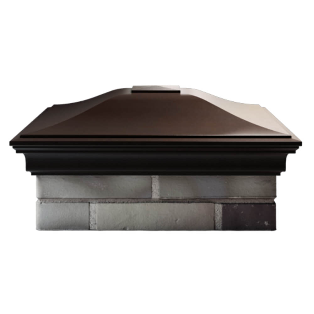 Колпак Zking Монблан Коричневый на столб 2х2 кирпича (515х515мм) в Химках фото