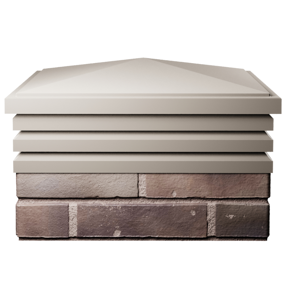 Колпак Zking Бона ХайТек Бежевый на столб 2х2 кирпича (513х513мм) Химки фото