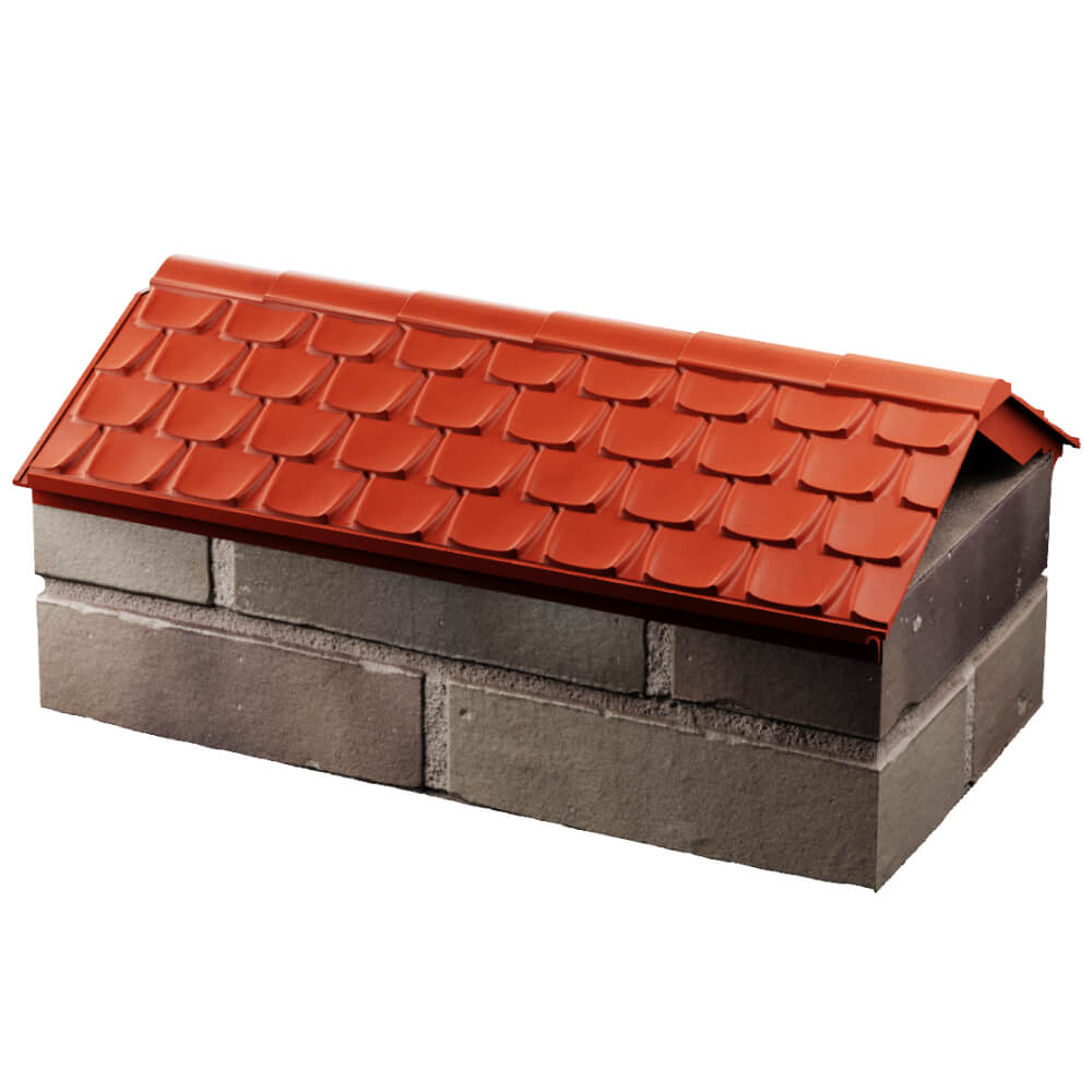 Парапет Zking Эльбрус Красный с посадкой на 1 кирпич (255мм) в Химках фото