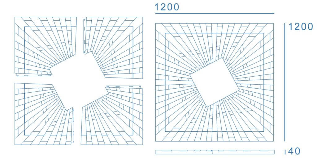 Приствольная решетка для дерева ZKING ATMOSPHERE 1.2х1.2м Бежевая в Химках фото