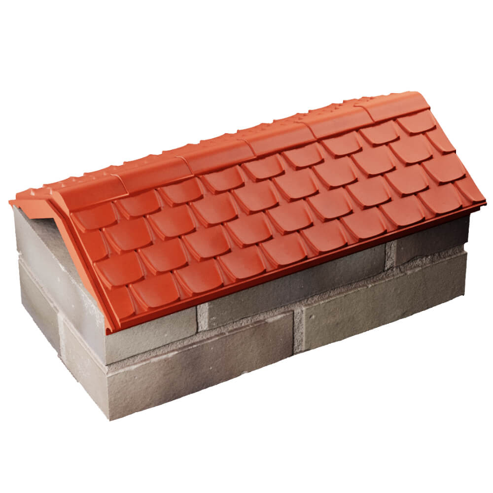 Парапет Zking Эльбрус Красный с посадкой на 1 кирпич (255мм) в Химках фото