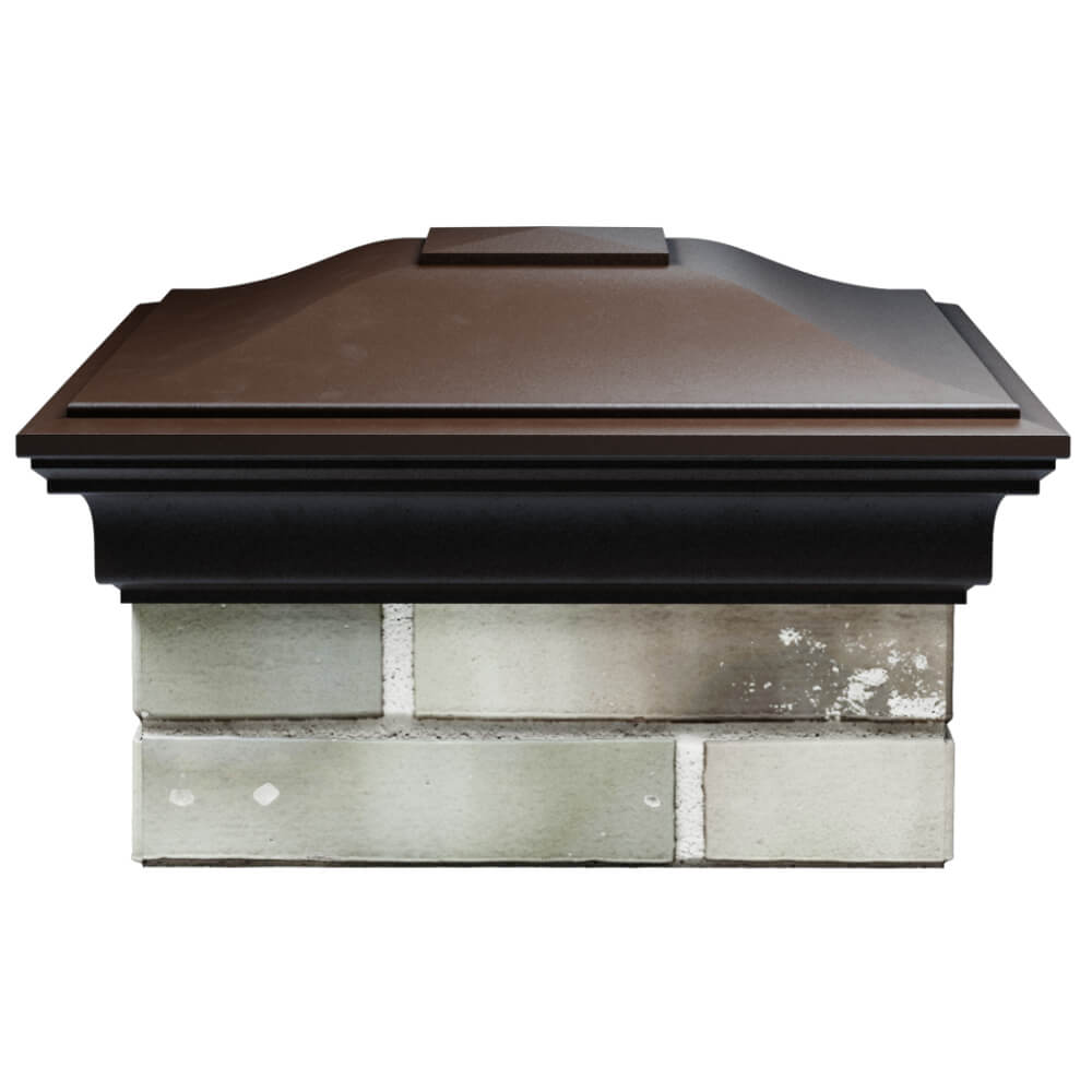 Колпак Zking Монблан Коричневый на столб 1.5х1.5 кирпича (385х385мм) Химки фото