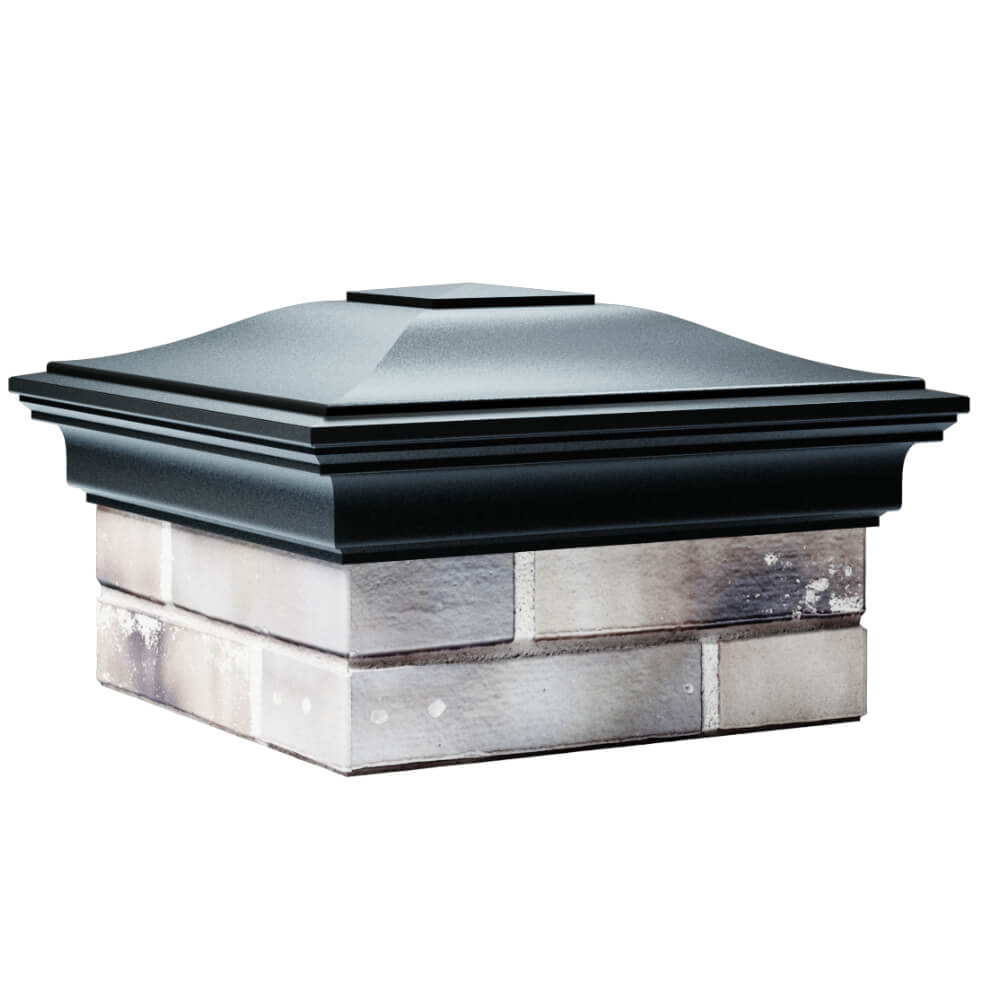 Колпак Zking Монблан Черный на столб 1.5х1.5 кирпича (385х385мм) в Химках фото