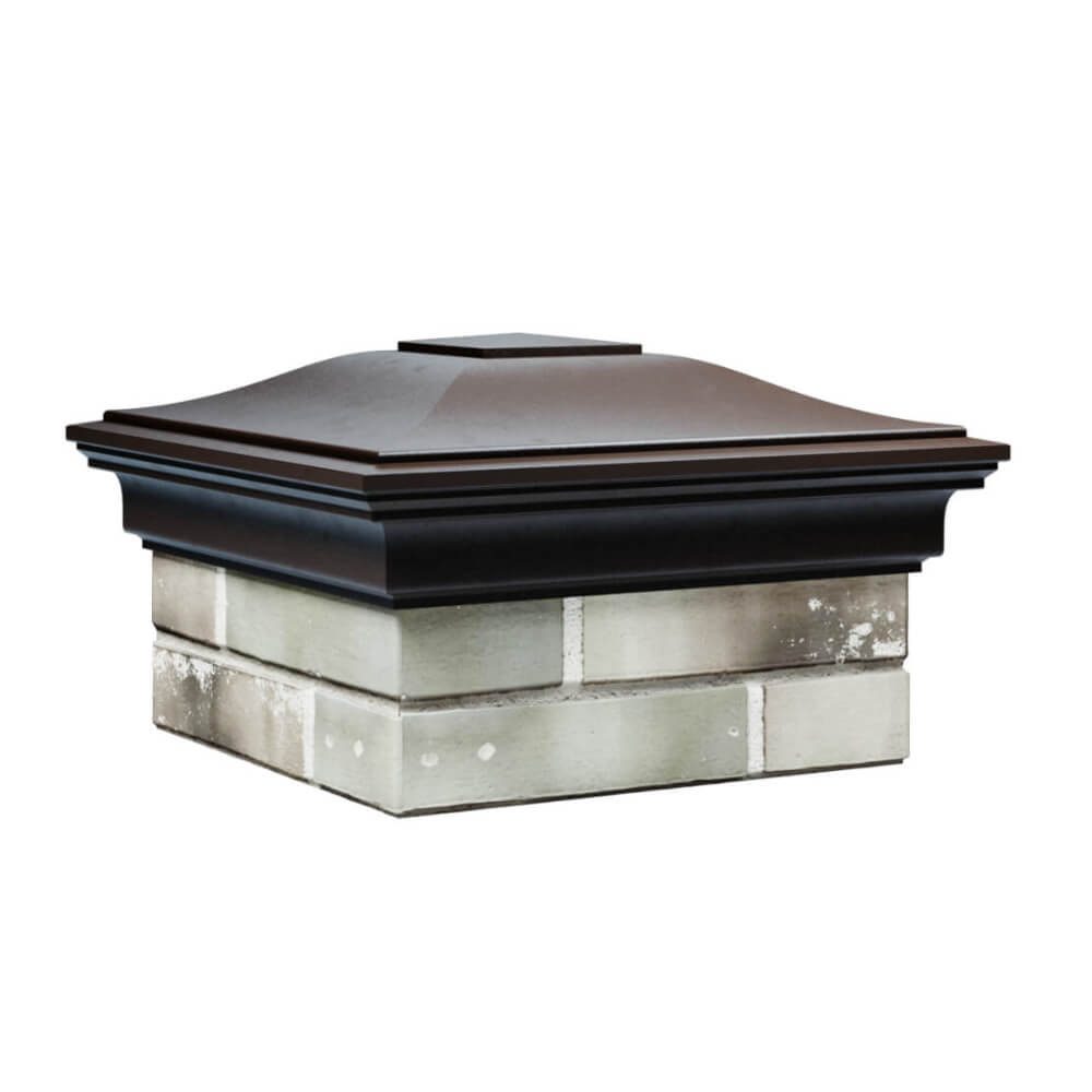 Колпак Zking Монблан Коричневый на столб 1.5х1.5 еврокирпича 0.7НФ (355х355мм) в Химках фото