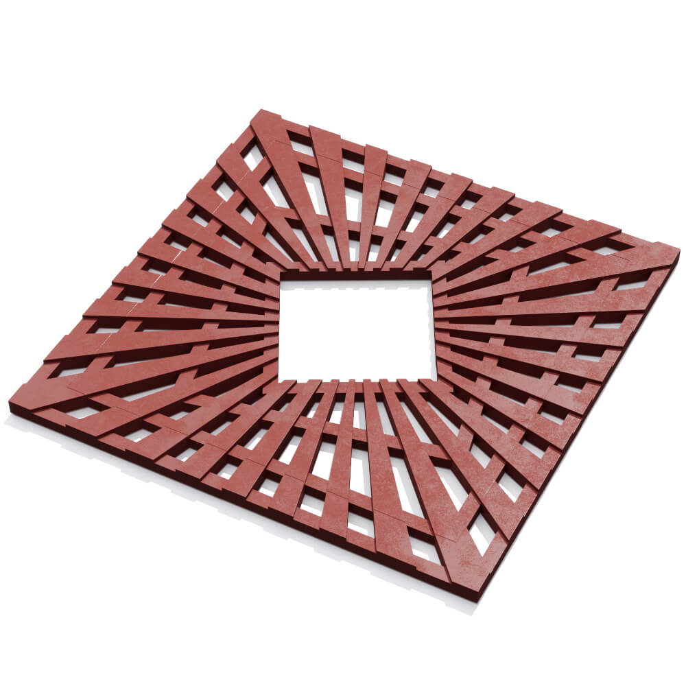 Приствольная решетка для дерева ZKING ATMOSPHERE 1.2х1.2м Красная в Химках фото