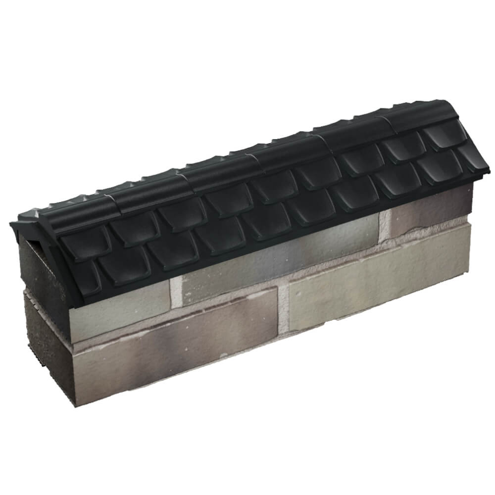 Парапет Zking Эльбрус Черный с посадкой на 0.5 кирпича (130мм) в Химках фото