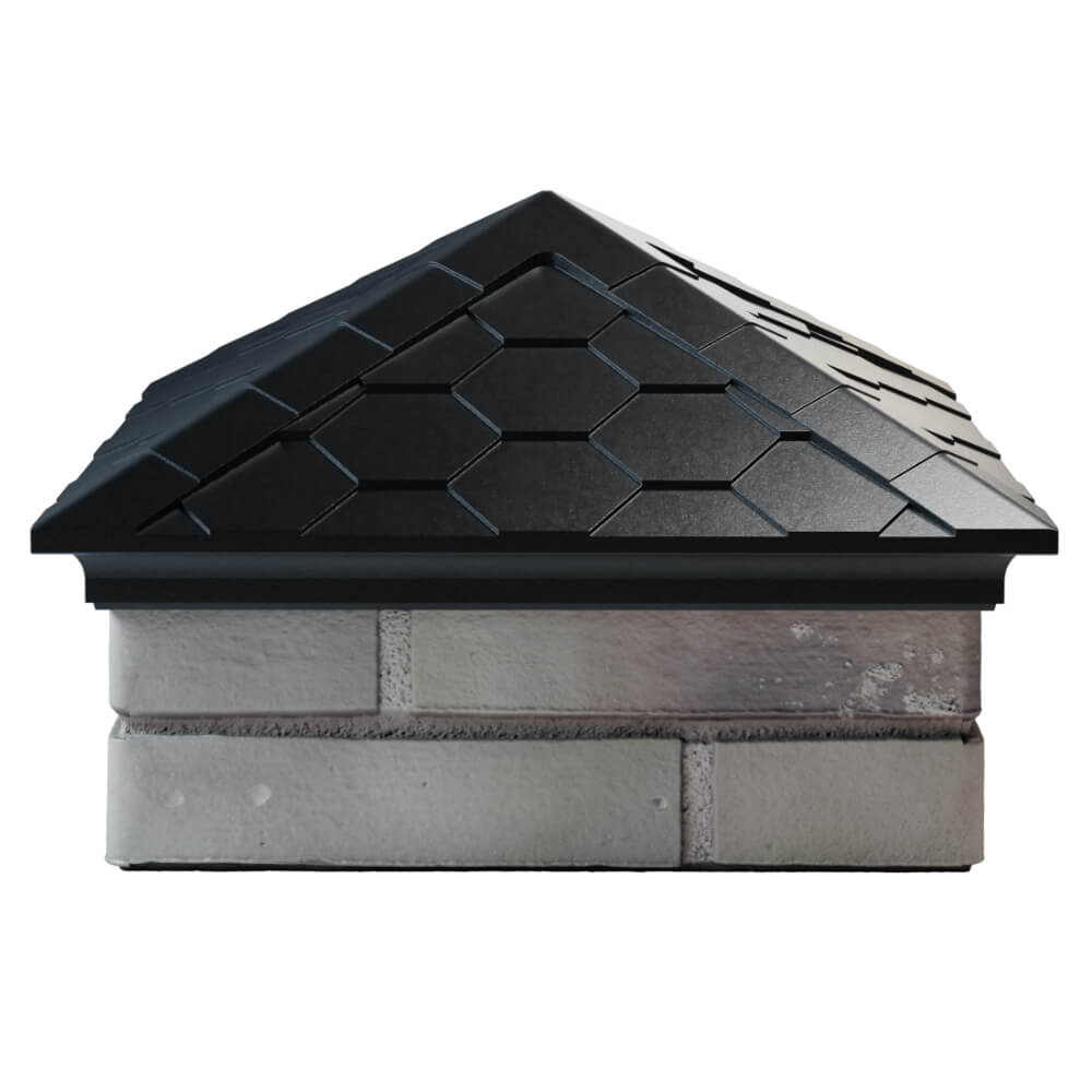 Колпак Zking Эверест Черный на столб 1.5х1.5 кирпича (390х390мм) Химки фото