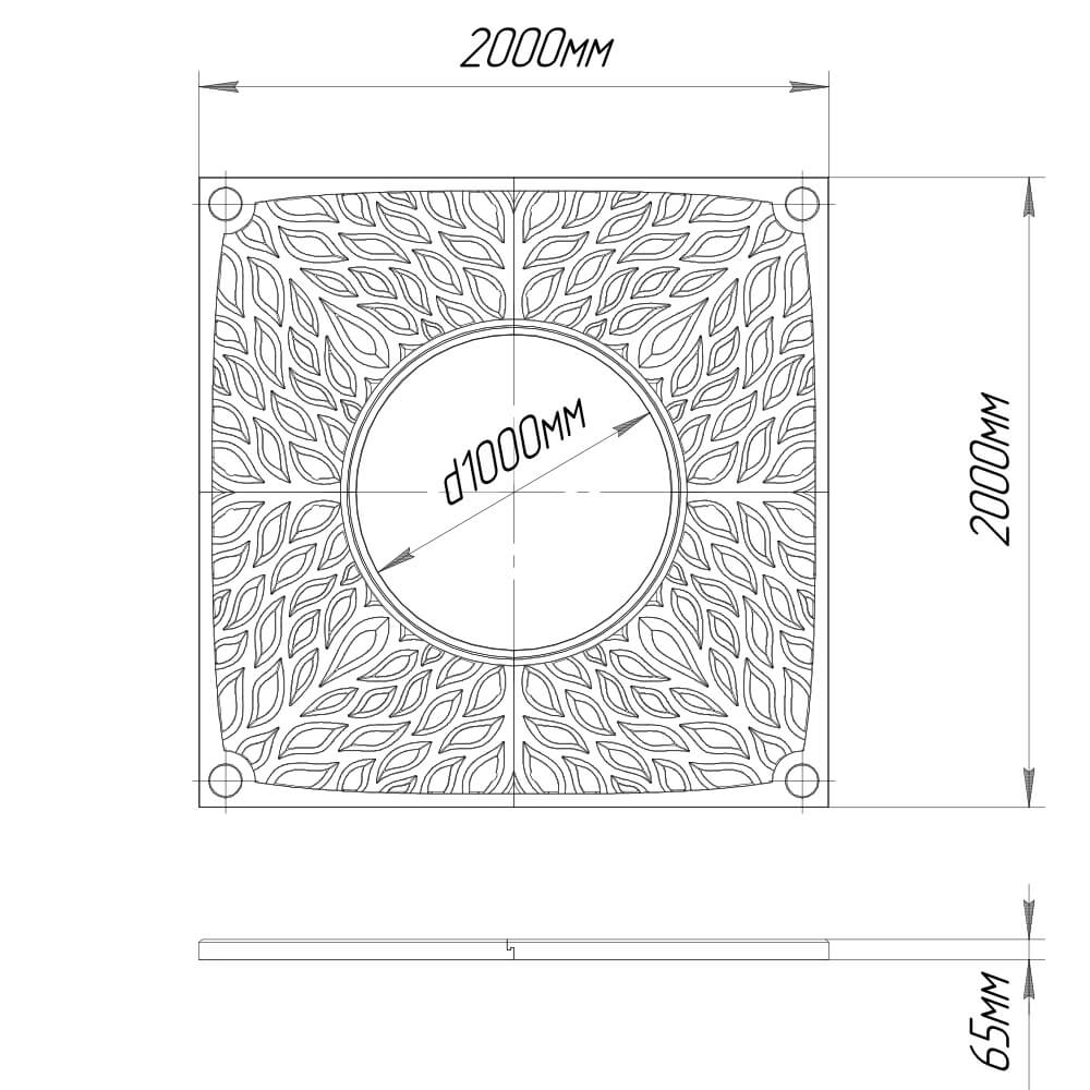 Приствольная решетка для дерева ZKING CRUST 2х2м Черная в Химках фото