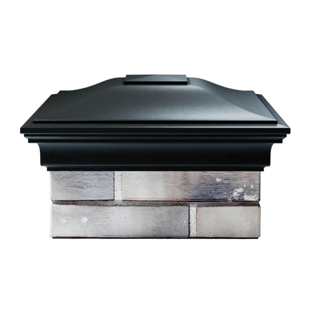 Колпак Zking Монблан Черный на столб 1.5х1.5 еврокирпича 0.7НФ (355х355мм) Химки фото