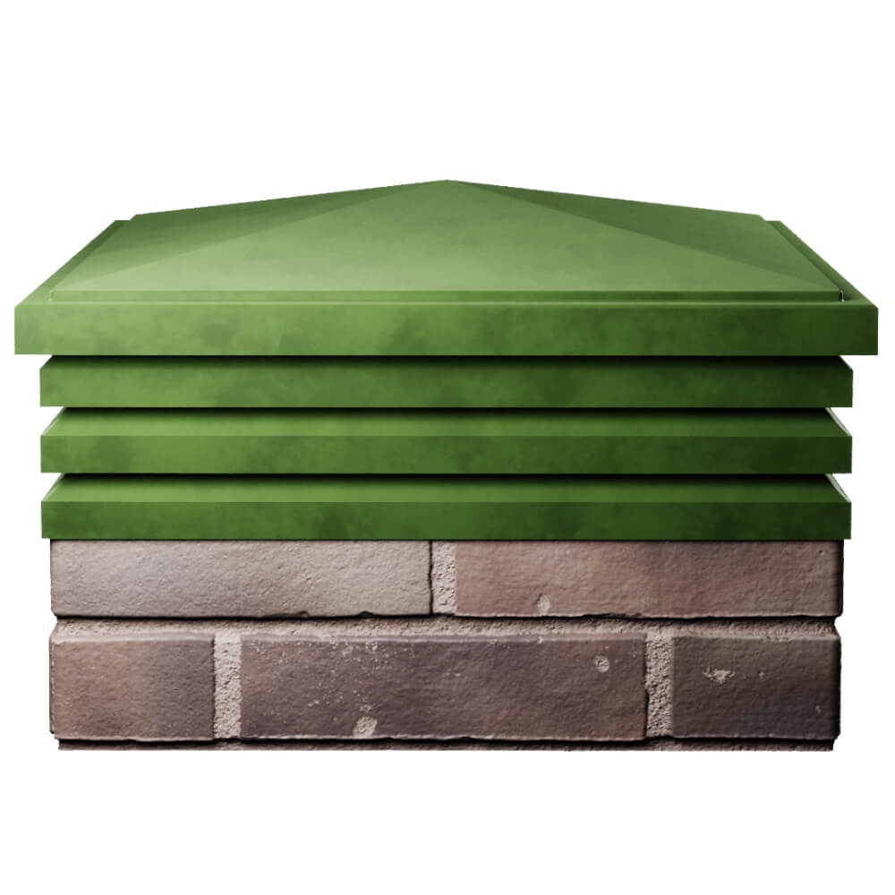 Колпак Zking Бона ХайТек Зеленый на столб 2х2 кирпича (513х513мм) Химки фото